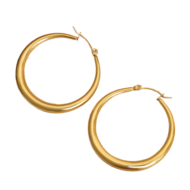 Zaria 18K Gold-Plated Classic Hoop Earrings