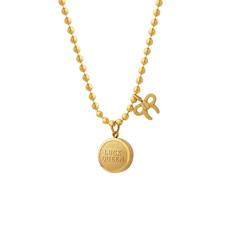 Luck Queen Necklace (24K Gold Plated)