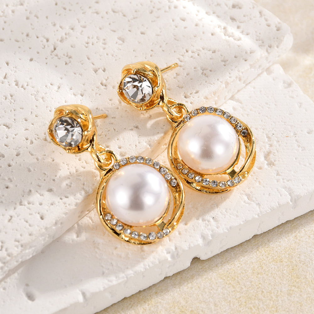 18K Gold-Plated Zehra  Pearl Drop Earrings