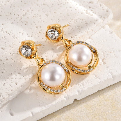 18K Gold-Plated Zehra  Pearl Drop Earrings