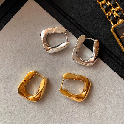 Noor 18K Gold-Plated Sculpted Hoops