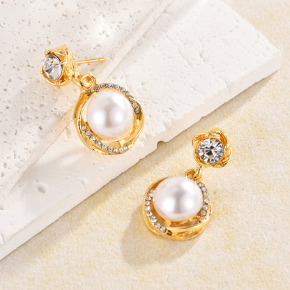 18K Gold-Plated Zehra  Pearl Drop Earrings