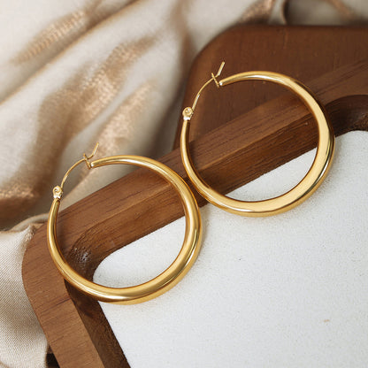 Zaria 18K Gold-Plated Classic Hoop Earrings