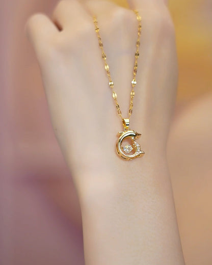 18K Gold Plated Dolphin Necklace