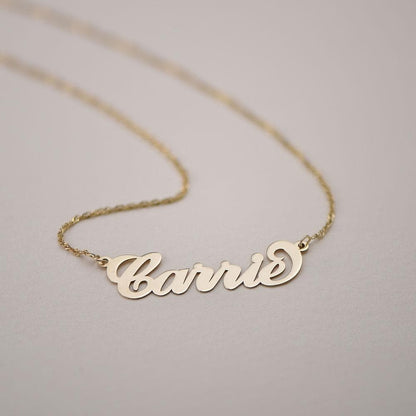 Personalized 18k Gold Carrie Name Necklace