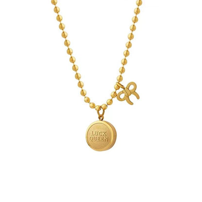 Luck Queen Necklace (24K Gold Plated)