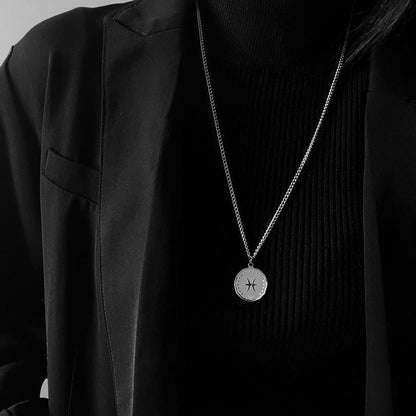 Men Zodiac Necklace (24K White Gold Plated)